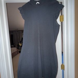 Anthropologie Daily Practice Black Sleeveless Ruffle Dress